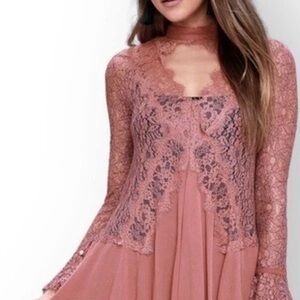 FP Movement by Free People Pink Lace Dress